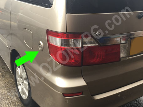 LPG Conversion Toyota ALPHARD 3.0L V6 year 2004 with LPG filling point