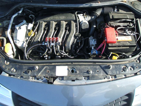 LPG Conversion Renault Megane 1.6L year 2006 with Multipoint Gas Injection System