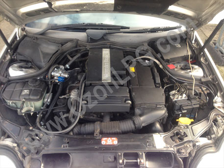 LPG Conversion MERCEDES-BENZ C200 KOMPRESSOR year 2004 with Multipoint Gas Injection System